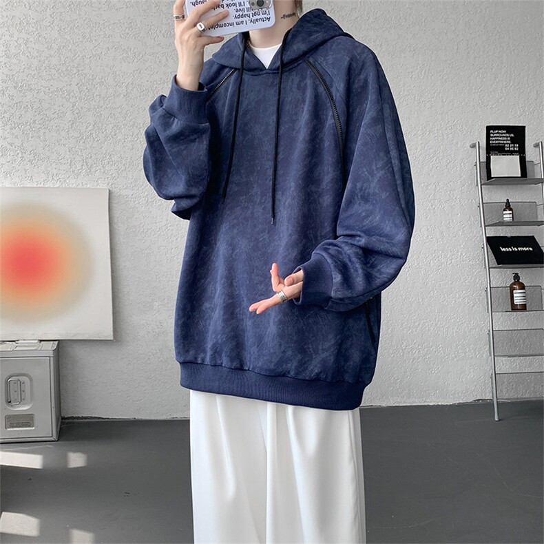 WY10141-特批48控88高品质扎染面料连帽设计感大码男潮流卫衣,男装卫衣,电商A059