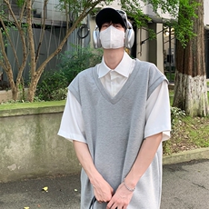 特P45无差价夏季新款假两件百搭休闲短袖衬衫-HC2271港风，男装衬衫，电商A003