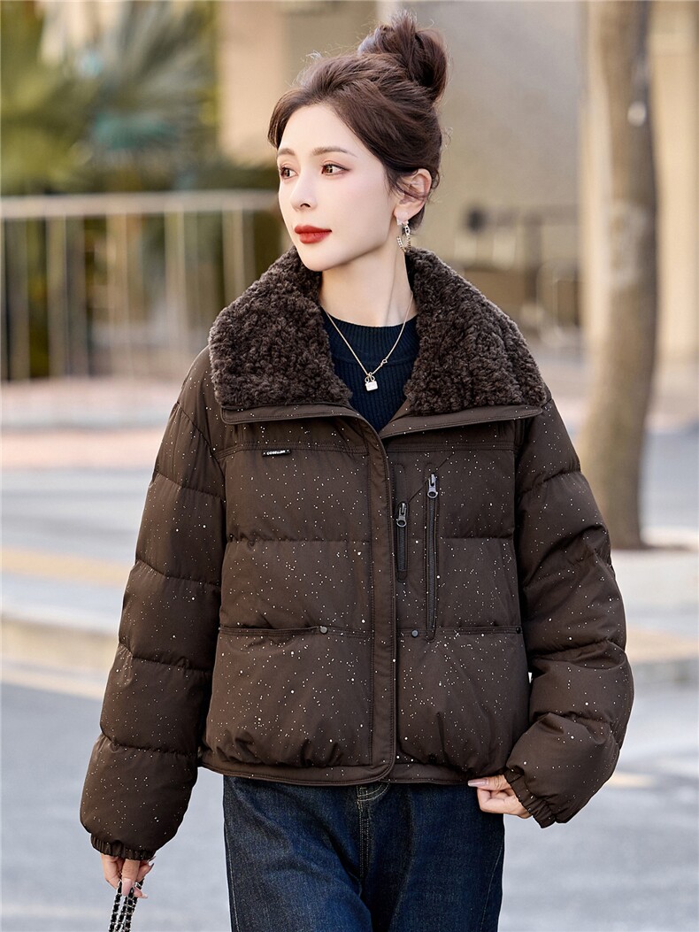 2025年冬季大翻领90白鸭绒羽绒服,女装羽绒服,艾尚靓装