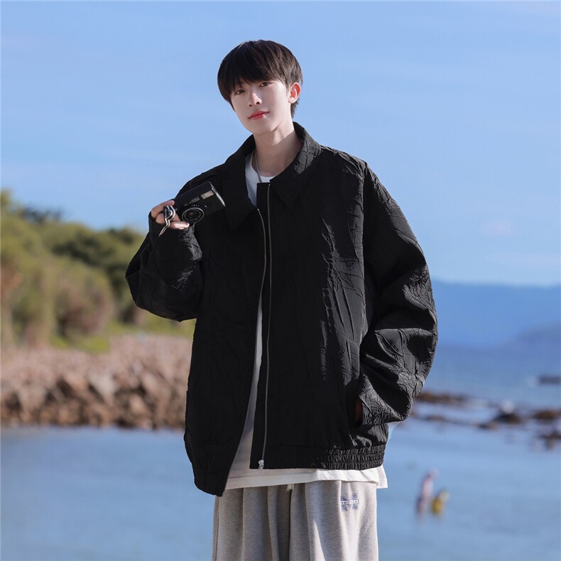 2026港风大码M-5XL夹克男情侣百搭外套男聚酯纤维JK8742P75控,男装夹克,星座227-7