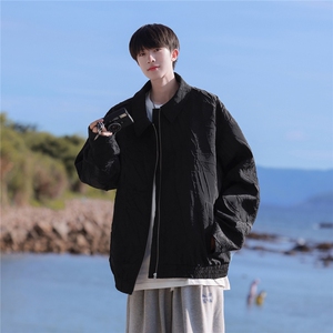 2026港风大码M-5XL夹克男情侣百搭外套男聚酯纤维JK8742P75控图片