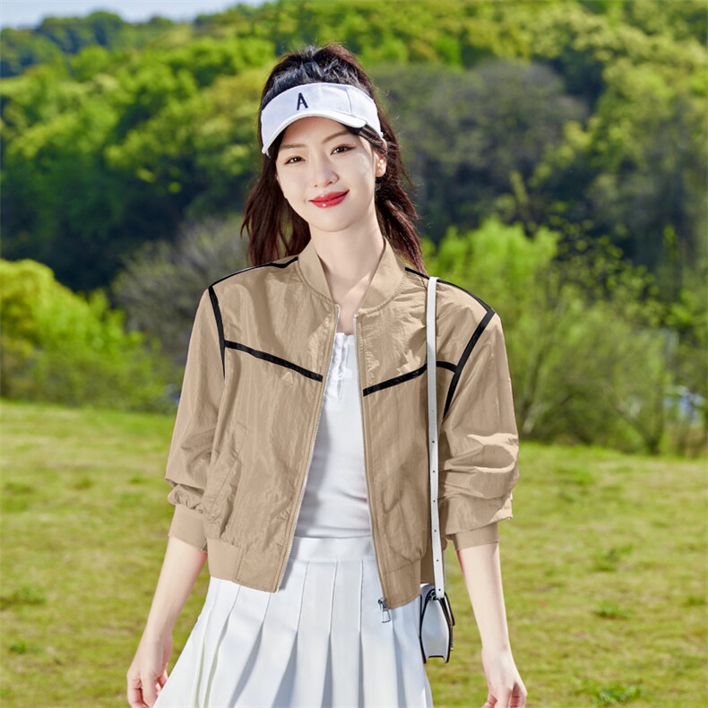 韩版宽松显瘦棒球服短款外套女夏新款百搭上衣182-8378P95K148,女装防晒衣,帛香坊
