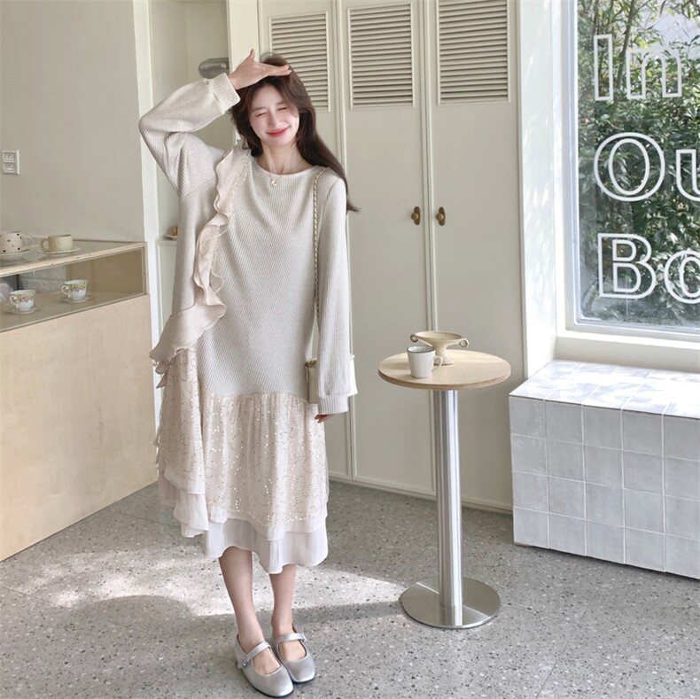 26春新款现-优雅亮丝小众设计感华夫格连衣裙2611-P180K288,女装连衣裙,2B190