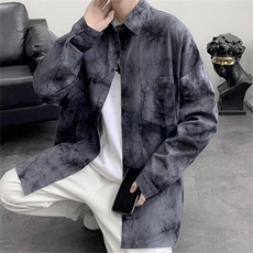 气质潮流青春流行男衬衫文艺宽松型百搭纯色简约长袖CS121P30，男装衬衫，星座410-2