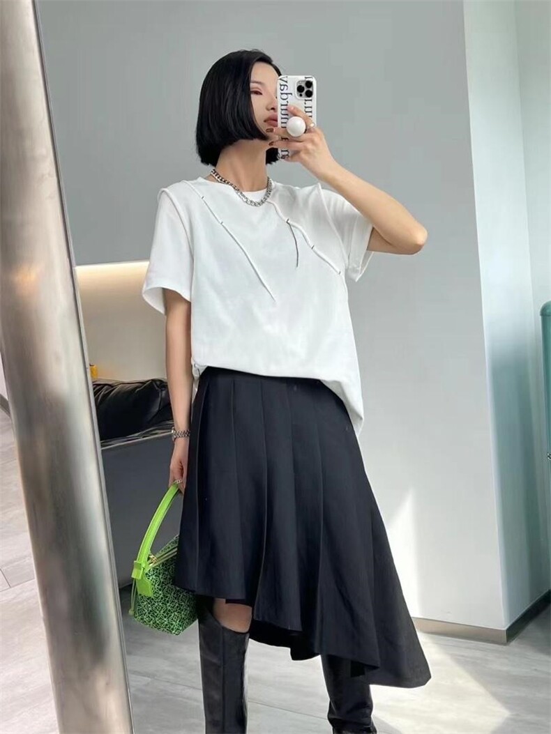 夏季新款黑白短袖，其它，丰衣主色