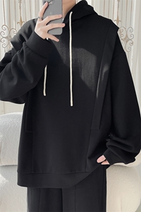 WY5001/P65春装高品质不起球连帽个性卫衣男潮流宽松上衣外套图片