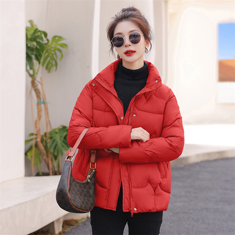 现货2025冬季棉衣新款小个子短款网红女时尚潮流韩版休闲棉服外套,女装棉衣/棉服,木橙西子