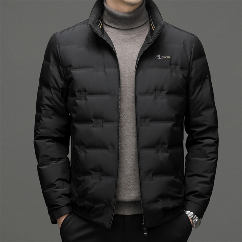 中年立领御寒羽绒服男2023冬季新款爸爸装男士加厚保暖休闲外套,男装羽绒服,电商B212（原钱塘6029）