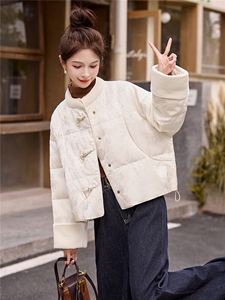现货主推2025年冬季新款國风羽绒服外套女图片
