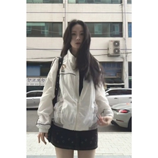 2025潮牌三条杠趣味字母立领外套女春秋氛围感宽松别致夹克棒球服，男装夹克，星座506A