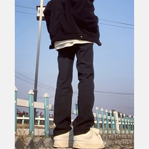 弹力加绒加厚牛仔裤男做旧小直筒裤715-6-BX07P55(控68）图片