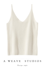 2025夏秋新款一线成衣羊绒衫女100山羊绒V领显瘦坎肩纯色针织背心，女装背心吊带，亿嘉羊绒