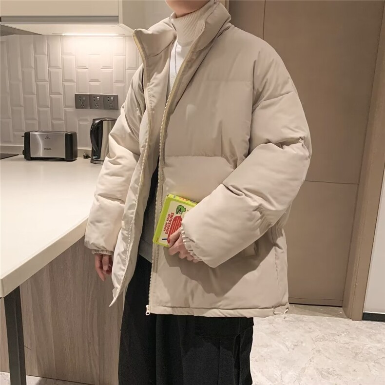 情侣装秋冬立领棉衣韩版高街宽松休闲潮流纯色面包棉服W6101-P58,男装棉衣,星座512-2