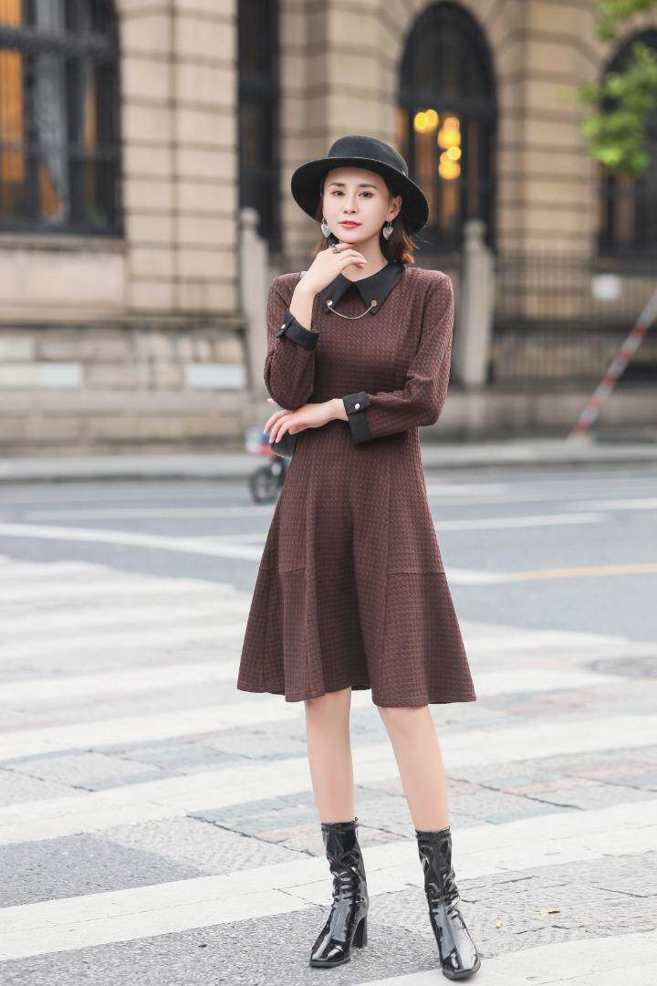 秋装连衣裙，泡泡料，女装连衣裙，雪飞诗