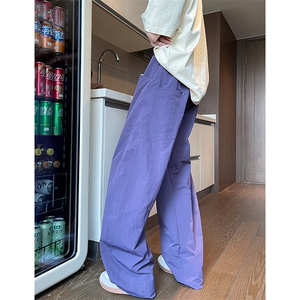 8XL-M大码休闲裤男高街ins休闲长裤弯刀裤美式vibe微喇裤K972TP45图片