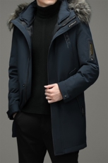 2023年毛领中长款男士羽绒服90%鸭绒毛领连帽棉衣男款ZG2937-P340，男装羽绒服，电商B212（原钱塘6029）