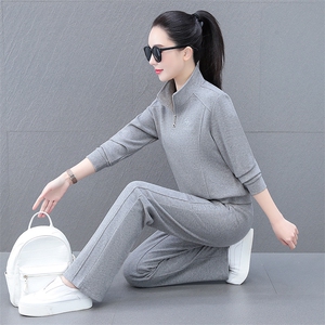 休闲运动套装女款2025新款春秋季韩版洋气减龄宽松高级感两件套图片