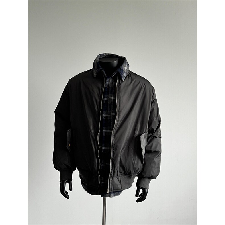 【有货】拼接假两件棒球服棉衣外套保暖工装棉服MY716特P86,男装棉衣,星座908-1