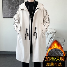 长年大货加绒风衣男中长款大衣男棉衣男F997薄P105加棉P120爆景一，男装风衣，星座401