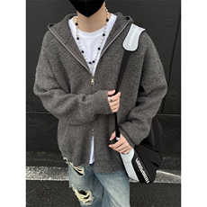 主推现货连帽开衫毛衣宽松针织衫W600，男装针织衫/毛衣，星座1212