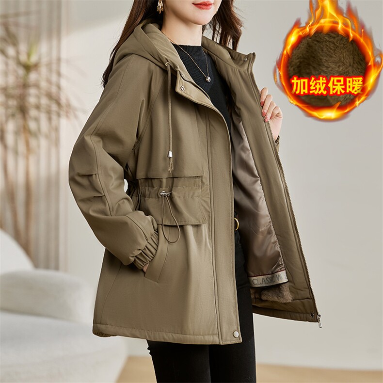 派克棉服女冬季加绒加厚外套2025新款小个子收腰宽松休闲保暖棉衣图片