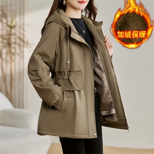 派克棉服女冬季加绒加厚外套2025新款小个子收腰宽松休闲保暖棉衣图片