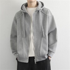 美式高级感连帽卫衣男2026潮牌复古高街oversiz开衫外套，女装短外套，星座914