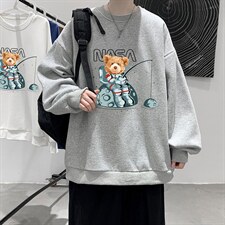 圆领卫衣男大码加厚加绒长袖t恤男S6251-P28加绒款-P33，男装卫衣，电商A040