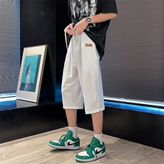 QK72293-P25冰丝七分裤男大码速干短裤男五分裤车景风格，男装休闲裤，电商A040