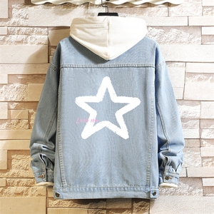 牛仔夹克男大码牛仔外套男茄克NJ77286-P60,矮的男的衣服怎么搭配衣服好看吗图片