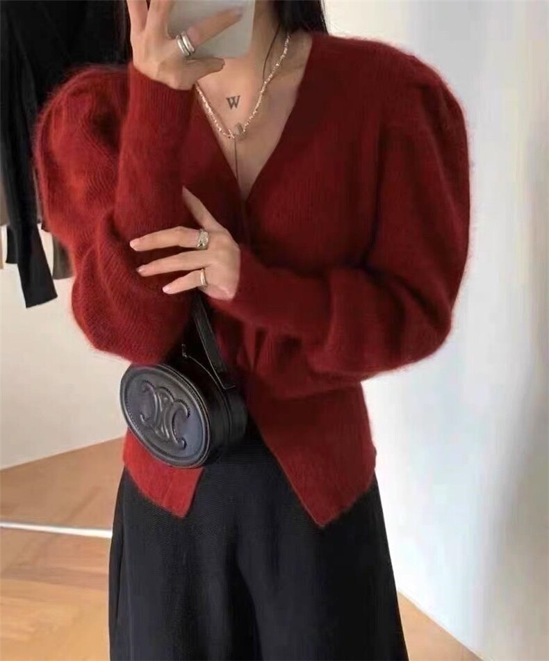 现货现货哦！浣熊绒扣子开衫，其它，CHERRY·印