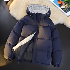 冬季clean撞色棉服中性加厚连帽短款棉衣HZ8811-特P68不议价，男装棉衣，星座610B-1