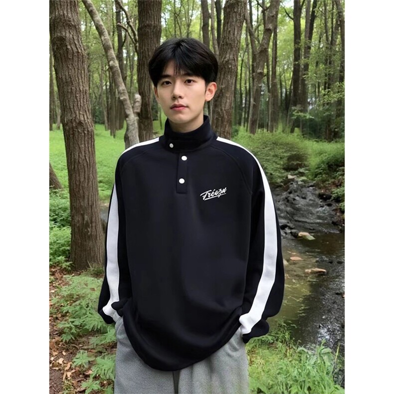 抖音得物高品质25秋冬美式高街重磅结构多扣立领卫衣外套ACM4601,女装短外套,电商A443