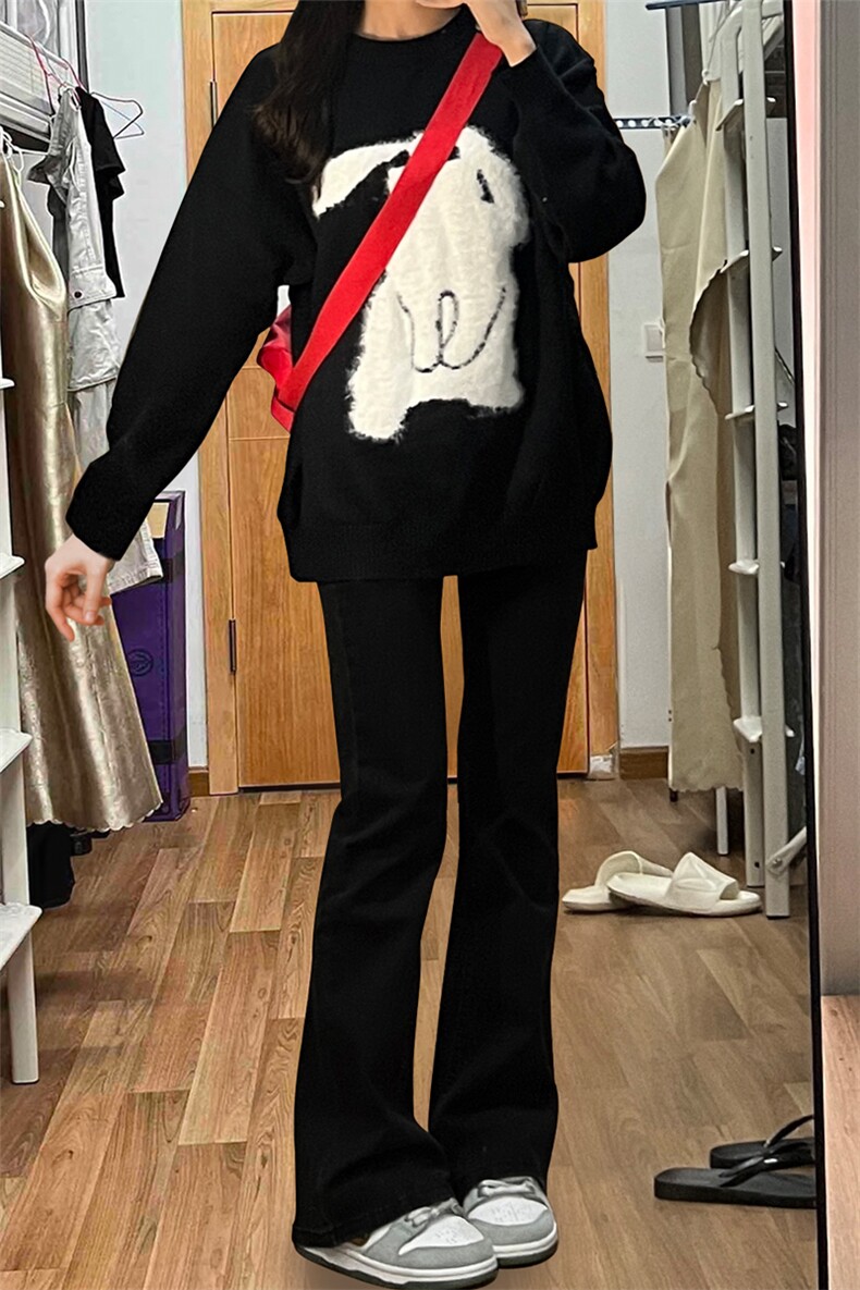 主推货足自家图秋冬弹力男修身大码直筒微喇牛仔裤女K860-P50,男装牛仔裤,星座205