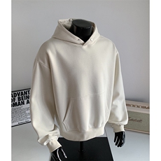 重磅65棉450克双排扣连帽卫衣纯色套头外套男上衣RH5323-P47，女装短外套，星座610B-1