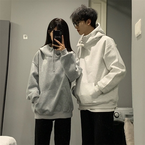 抖音得物高品质二开 25秋冬美式重磅宽松纯色连帽拉链高领卫衣W65图片