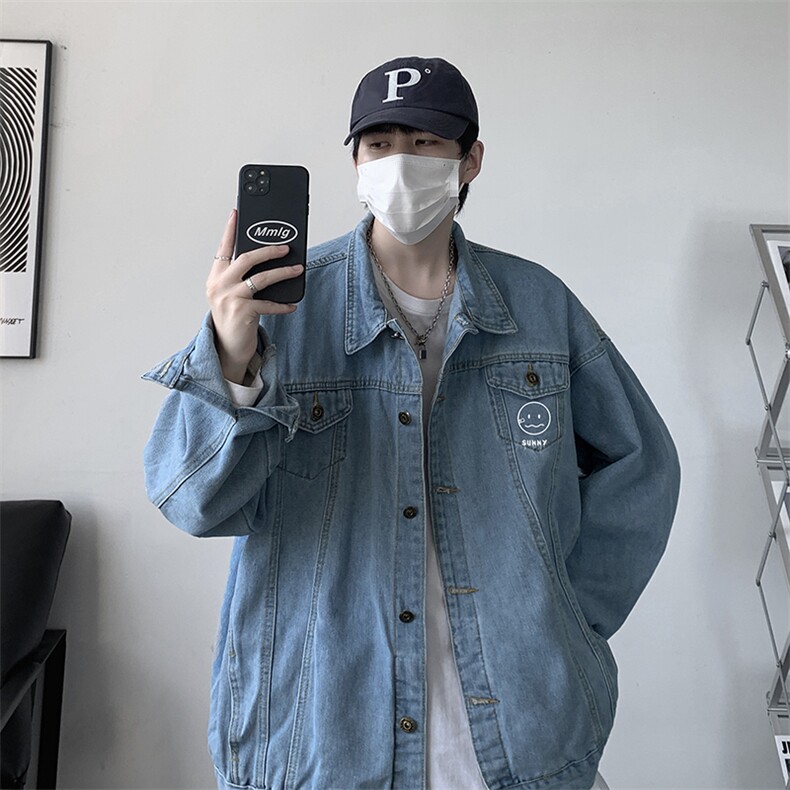 牛仔夹克男大码牛仔外套男茄克NJ77072-P60,男装夹克,电商A040