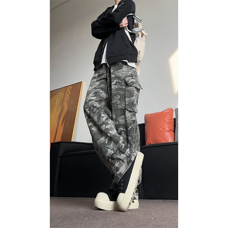 宽松迷彩裤男生休闲裤潮长裤KD656-P70,男装休闲裤,电商D312-1
