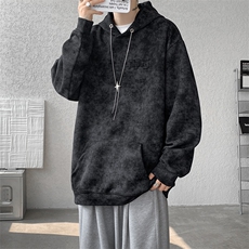 现货10088-特批50加绒特批60重工连帽扎染长袖男卫衣【带项链】，男装卫衣，电商A059