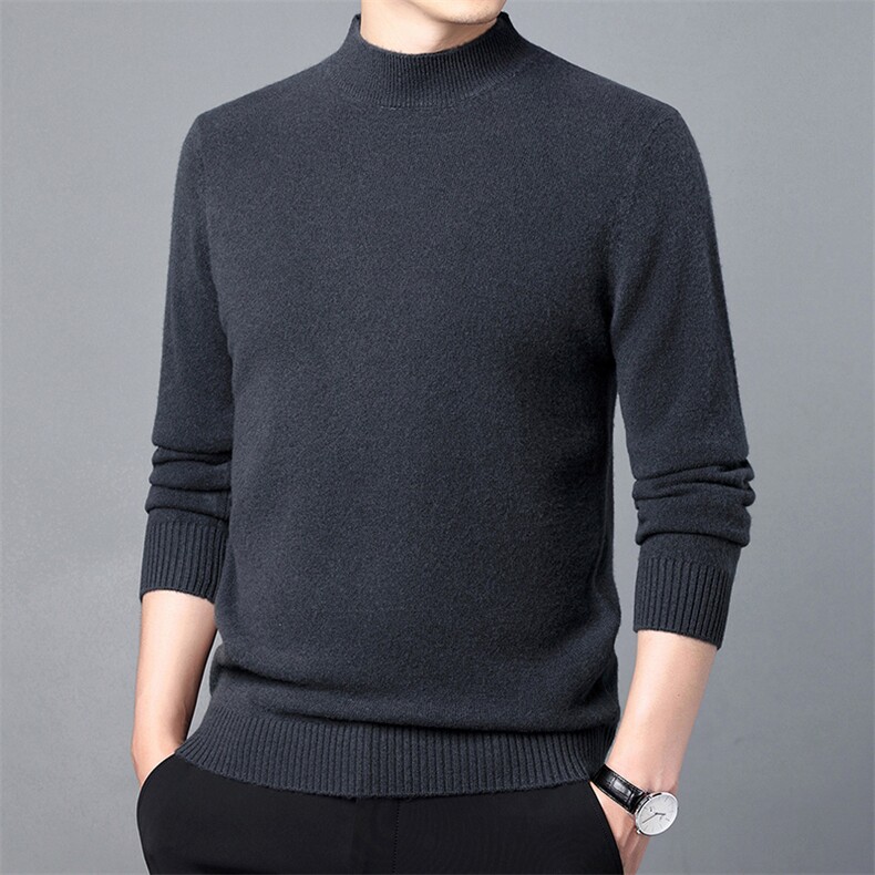 CM61120钱塘2020-2新款时尚休闲简约半高领中年男士羊毛衫P137,男装针织衫/毛衣,钱塘207-2