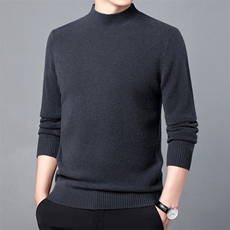 CM61120钱塘2020-2新款时尚休闲简约半高领中年男士羊毛衫P137，男装针织衫/毛衣，钱塘207-2