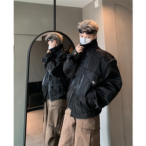 秋季小众解构垫肩夹克金属分割设计感外套男 XZ514-2-24236-P128图片