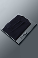 2024秋季新款男士圆领长袖短款套头衫休闲百搭，男装羊绒套衫，富泽羊绒