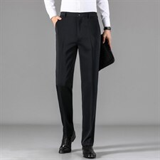 W1822秋季男士休闲裤西裤裤子直筒宽松商务弹力P70图片