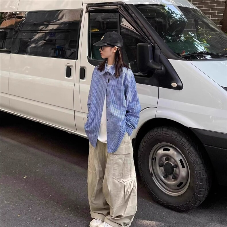 春秋季美式休闲痞帅青少年工装裤男女款日系潮牌高街伞兵裤子文艺,男装工装外套,星座1210-1