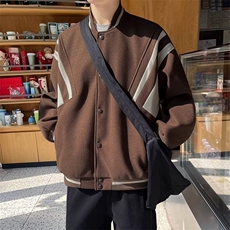 F621P60男士春秋季男生美式复古衣服宽松棒球服呢子外套2024年潮，男装夹克，星座512-6