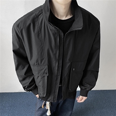 JK007港风模特大口袋工装教练飞行夹克聚酯纤维(S-3XL)TP38，男装夹克，电商A088