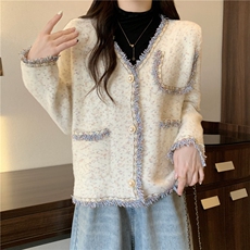 小香风短款外套女新款法式高级感毛衣针织开衫上衣MY015-85，男装针织衫/毛衣，星座911-3