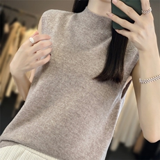 夏季宽松型常规无袖短袖时尚百搭简约，女装T恤，斯美雅安迪绒