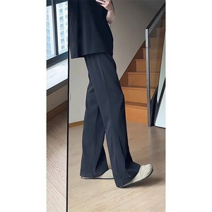 美式微喇西裤男款夏季cleanfit黑色西装裤垂感薄款裤319P35